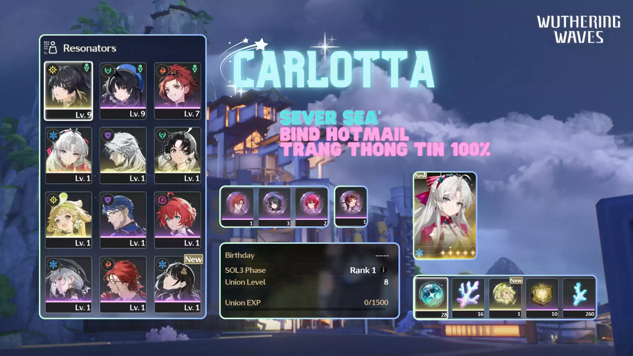 [Sea][UL8] Carlotta [đã lệch]